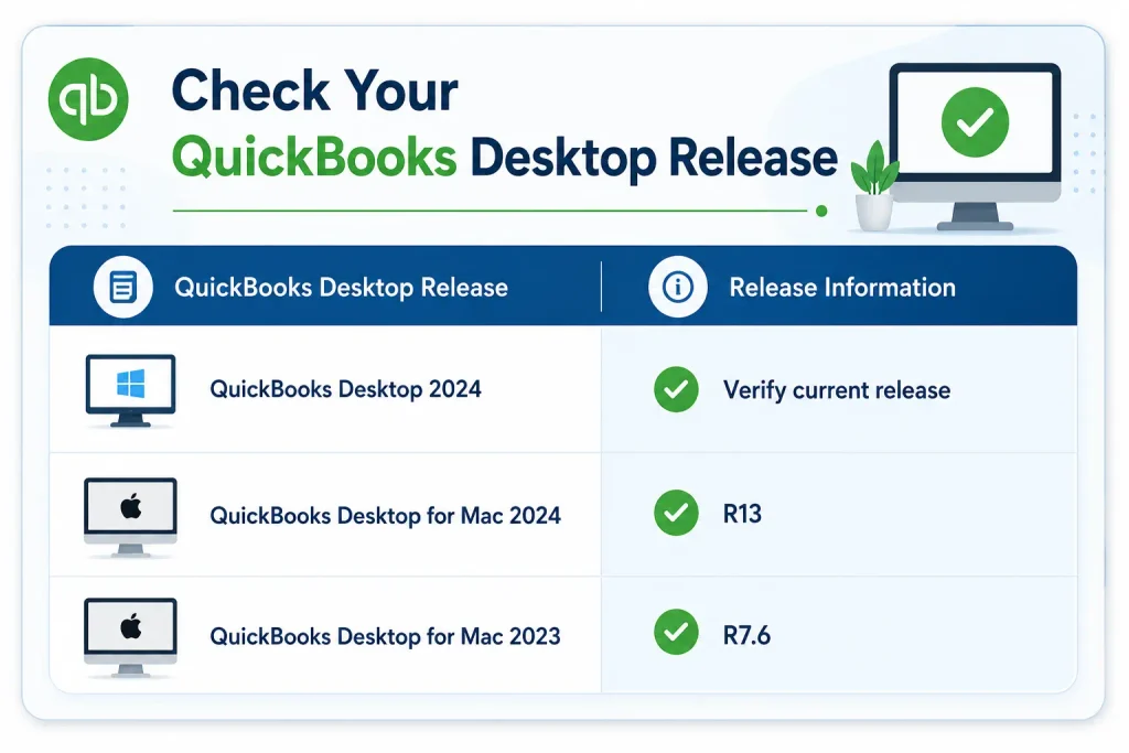 Check Your QuickBooks Desktop Release