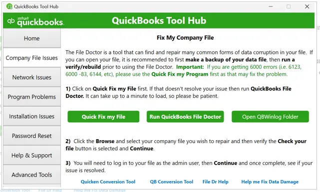 fix-company-file-issue