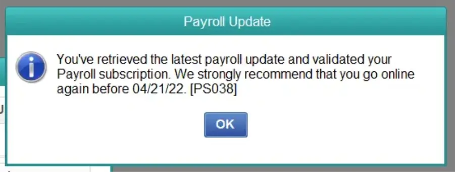 QuickBooks Error PS038