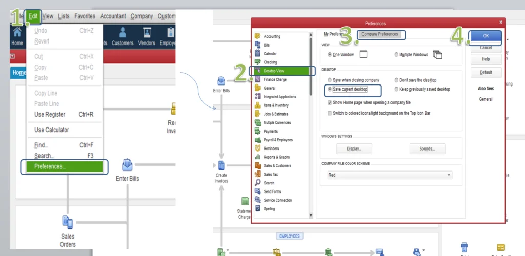 QuickBooks display issues