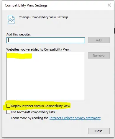 Display-intranet-in-compatibility-view