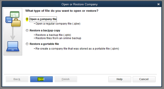 Open or Restore Company
