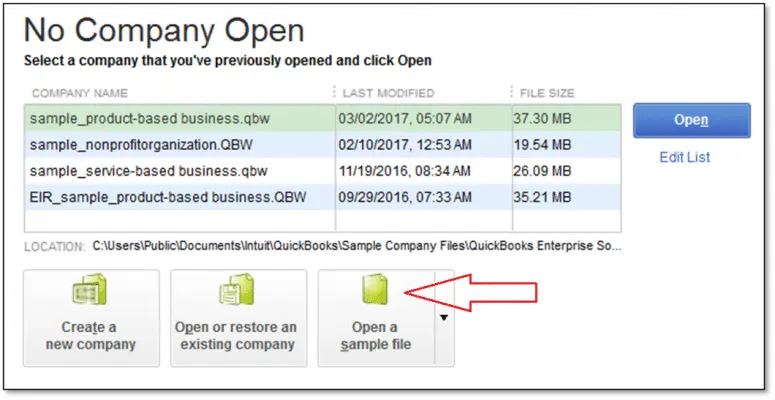 Open-a-Sample-Company-File