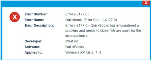 quickbooks error 6177