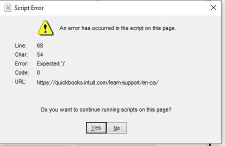 QuickBooks-script-error