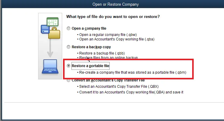 Open or Restore an Existing Company
