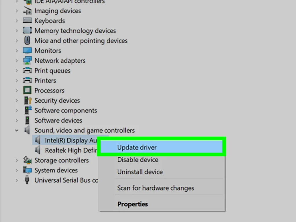 check Driver updates