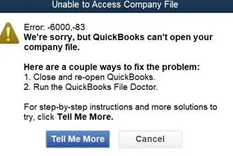 QuickBooks Error 6000 83