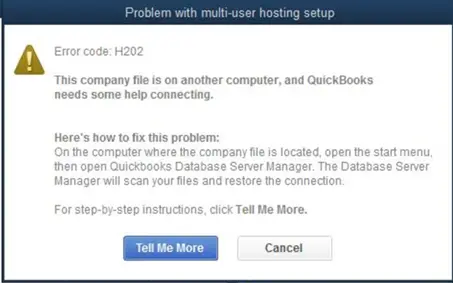 quickbooks error h202