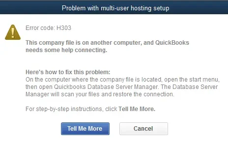 quickbooks error h303
