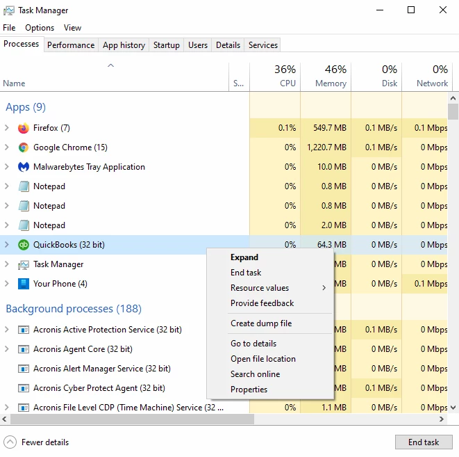 Close All QuickBooks Processes
