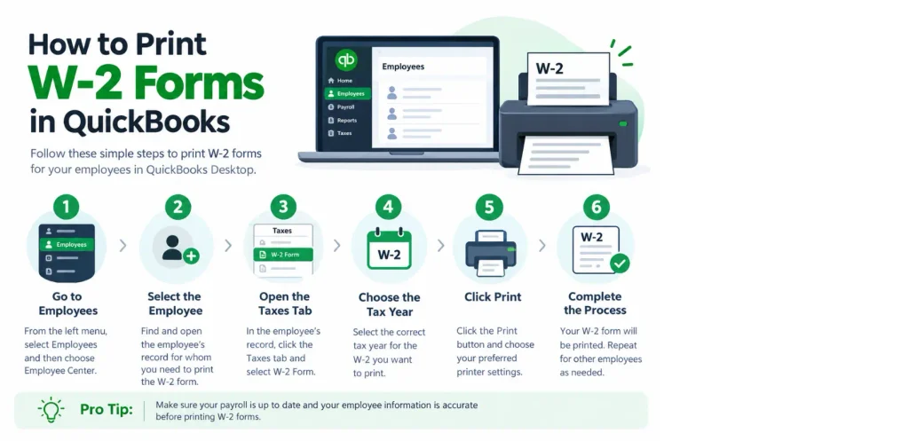 Print W-2 Forms in QuickBooks