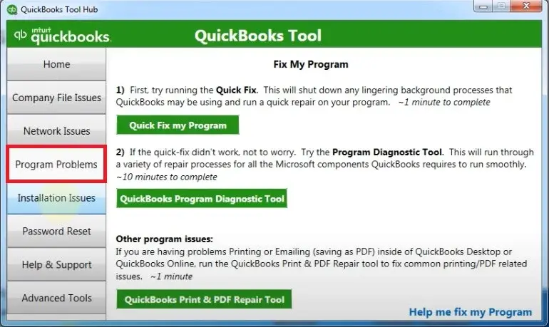 quickbooks-program-problems
