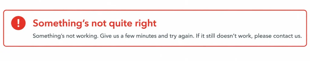 QuickBooks Something’s Not Quite Right