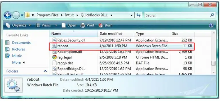 Reboot.bat file