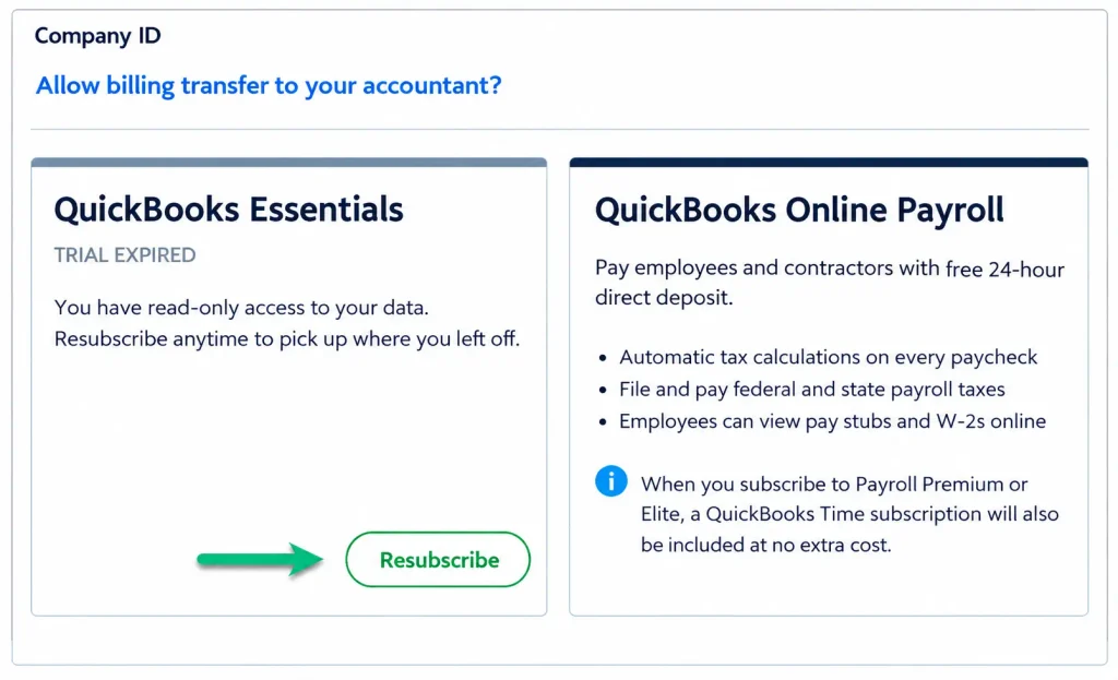 resubscription process